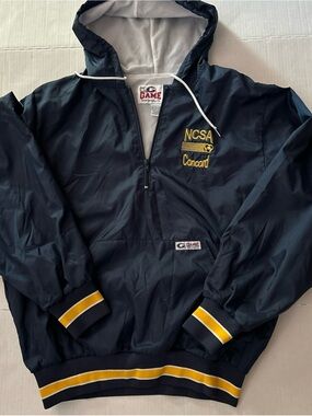 Vtg Game sportswear NCSA  Navy blue Windbreaker Pullover